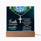 Faith Makes Things PossibleReligious Plaque & Cross Gift Set-[Heartfelt Family Gift]