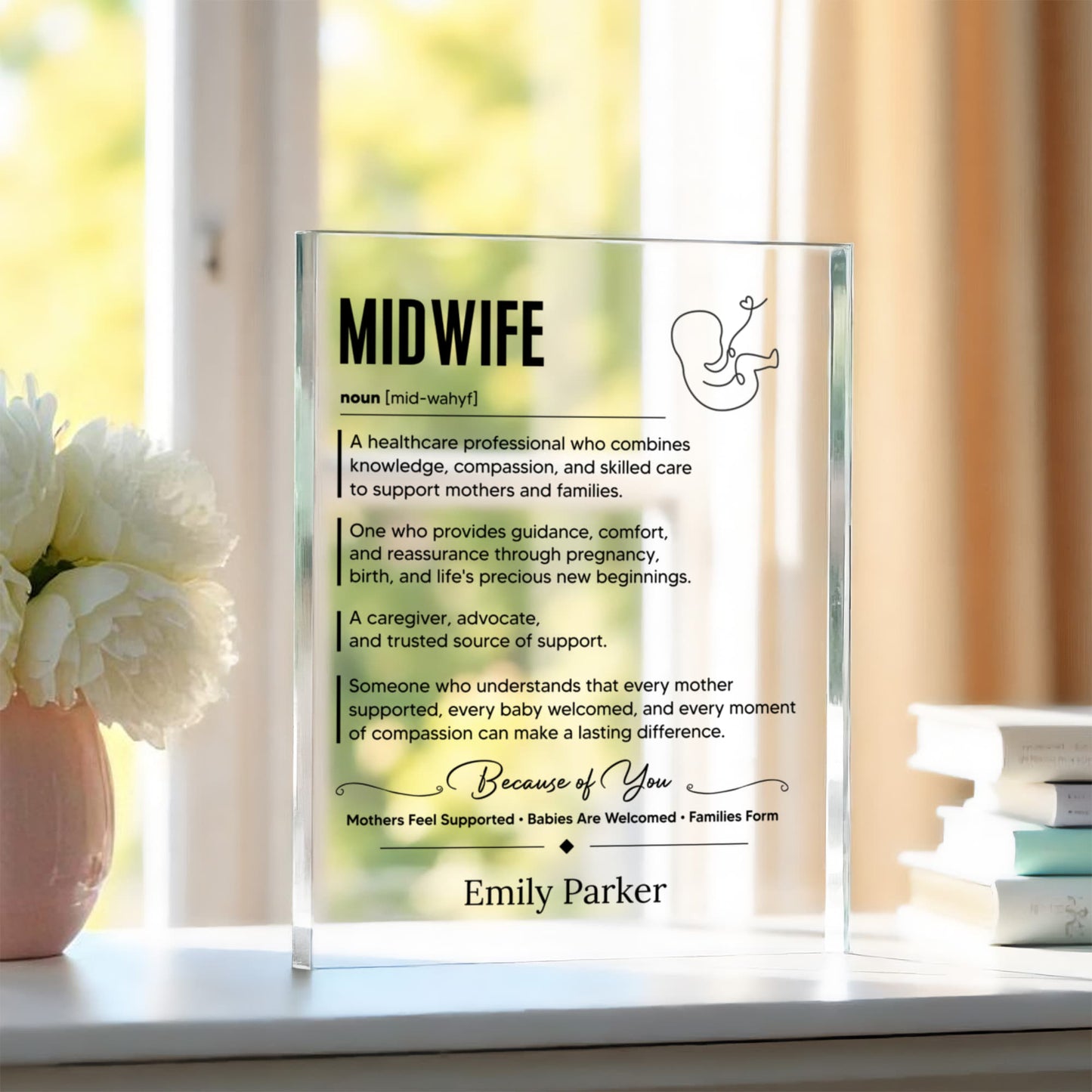 Midwife Appreciation Plaque Gift