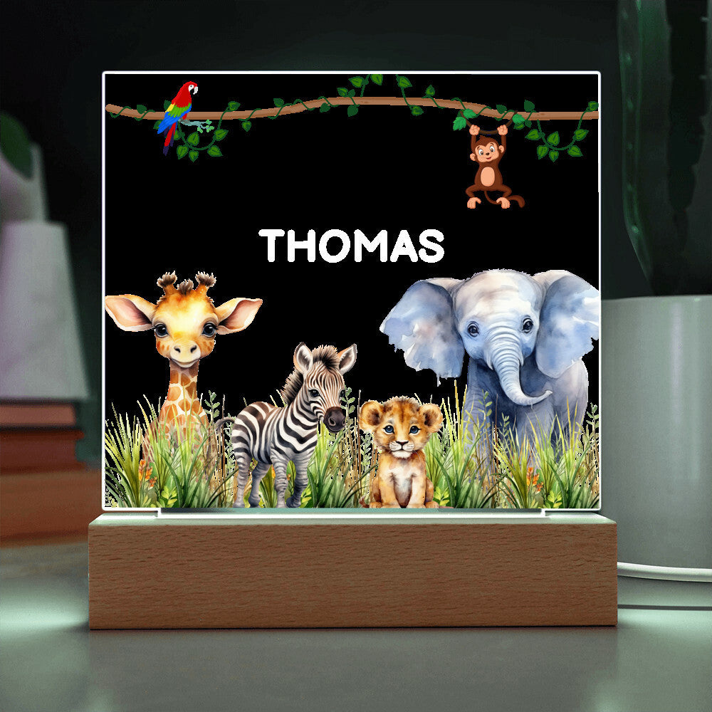 Personalized Name Safari Animals Nightlight-[Heartfelt Family Gift]