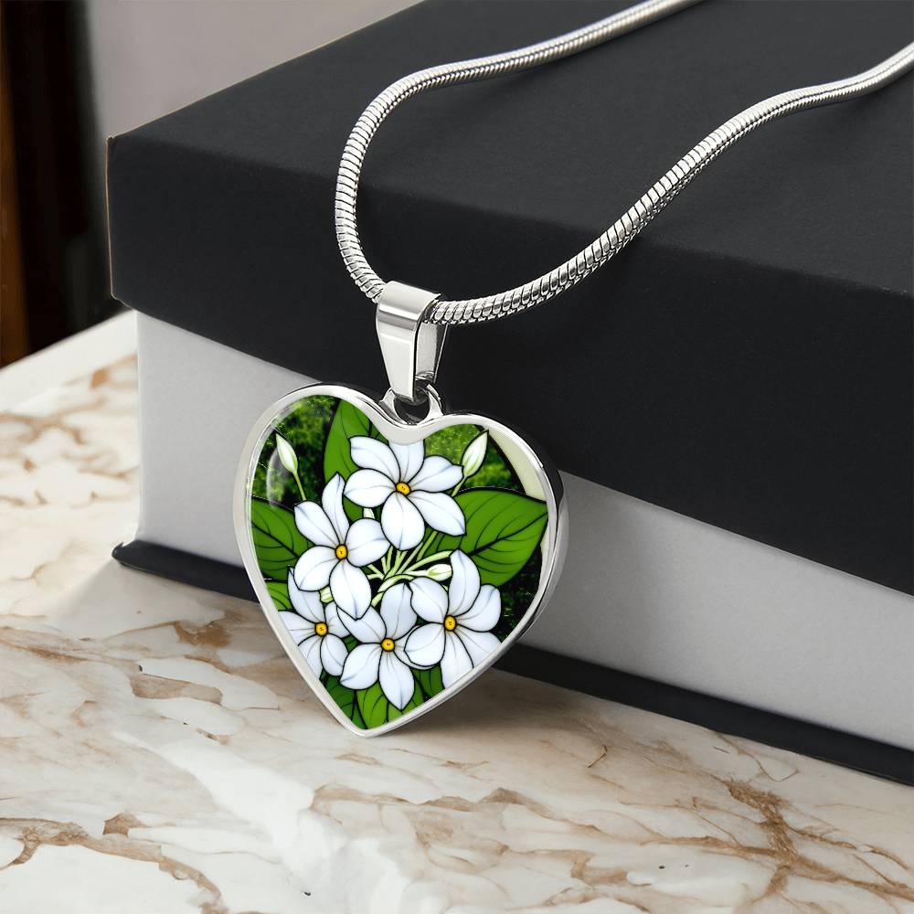 Lily of The Valley Floral Necklace with Engraving