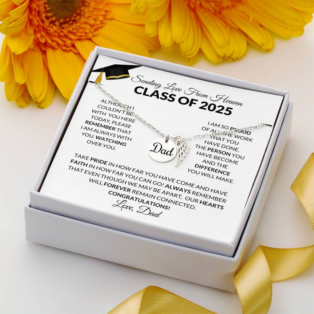 Graduation Memorial Necklace from Dad-[Heartfelt Family Gift]