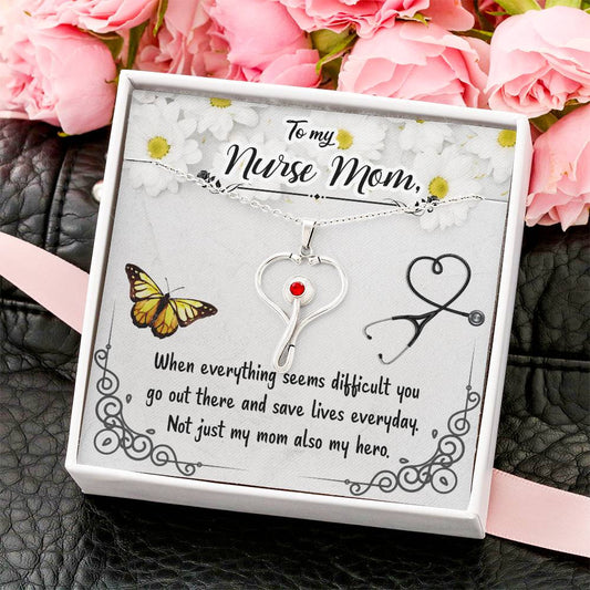 Nurse Mom Stethoscope Necklace Gift-[Heartfelt Family Gift]