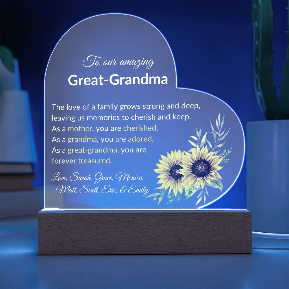 Personalized Great-Grandma Plaque-[Heartfelt Family Gift]