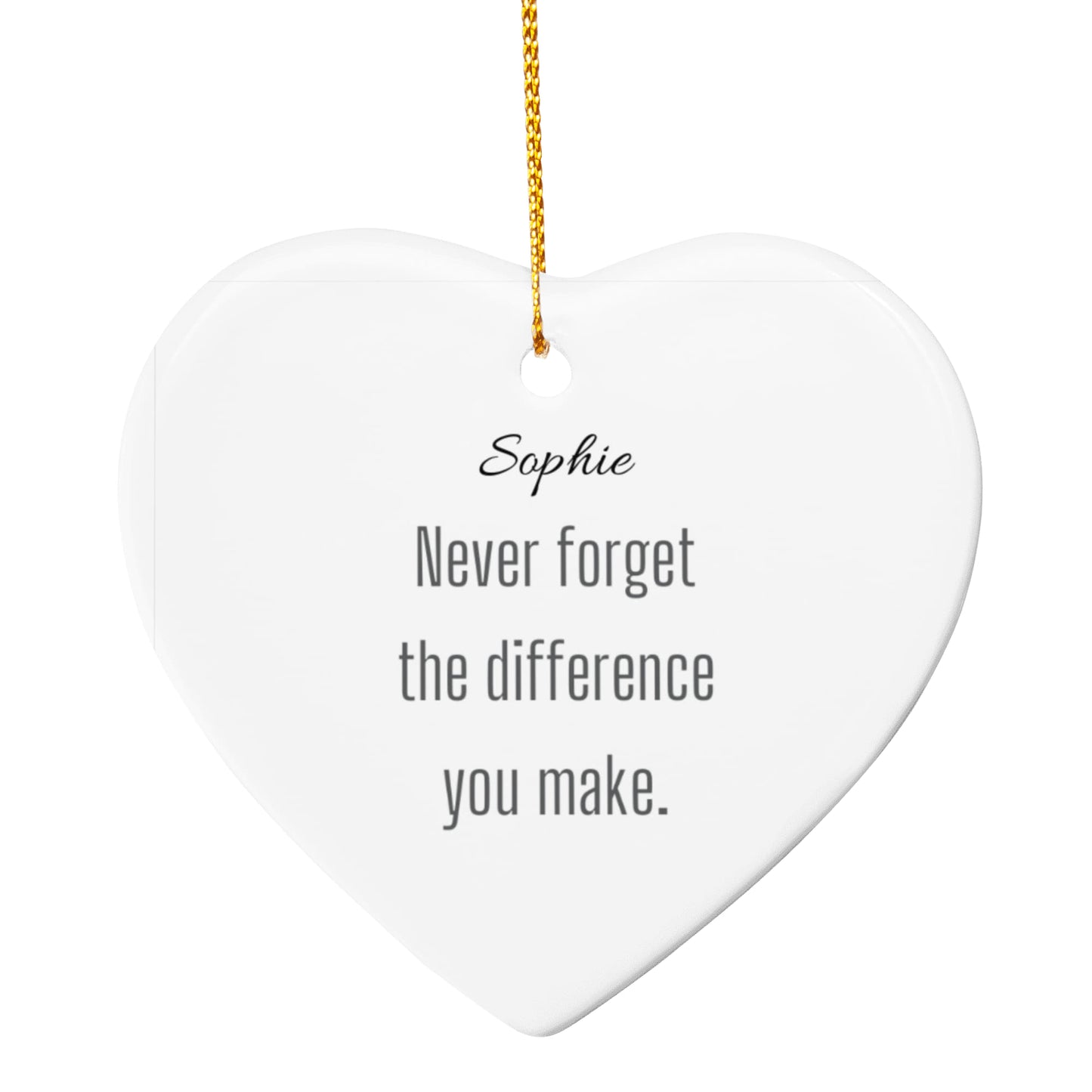 Difference maker Ceramic Heart Ornament