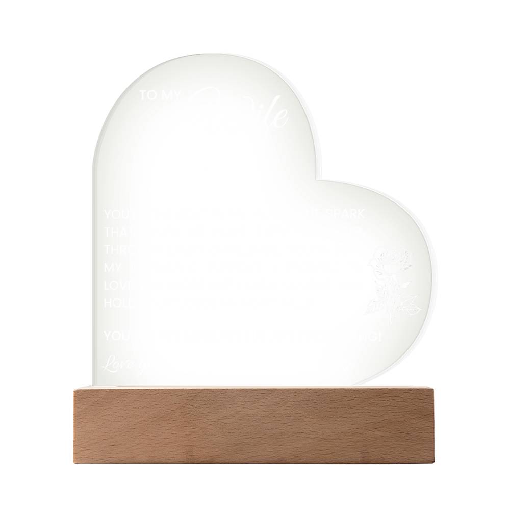 Personalized Wife Acrylic Heart Plaque