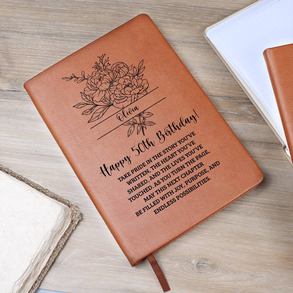 50th Birthday Birth Flower Journal