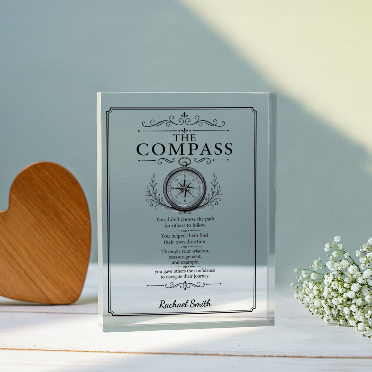 The Compass Inspiration Plaque Gift for Leader