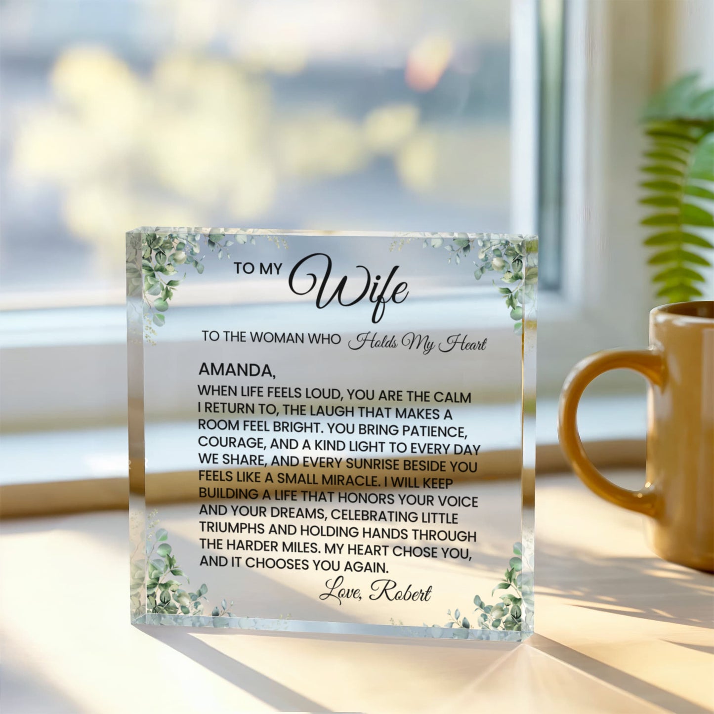Personalized Wife Gift Plaque