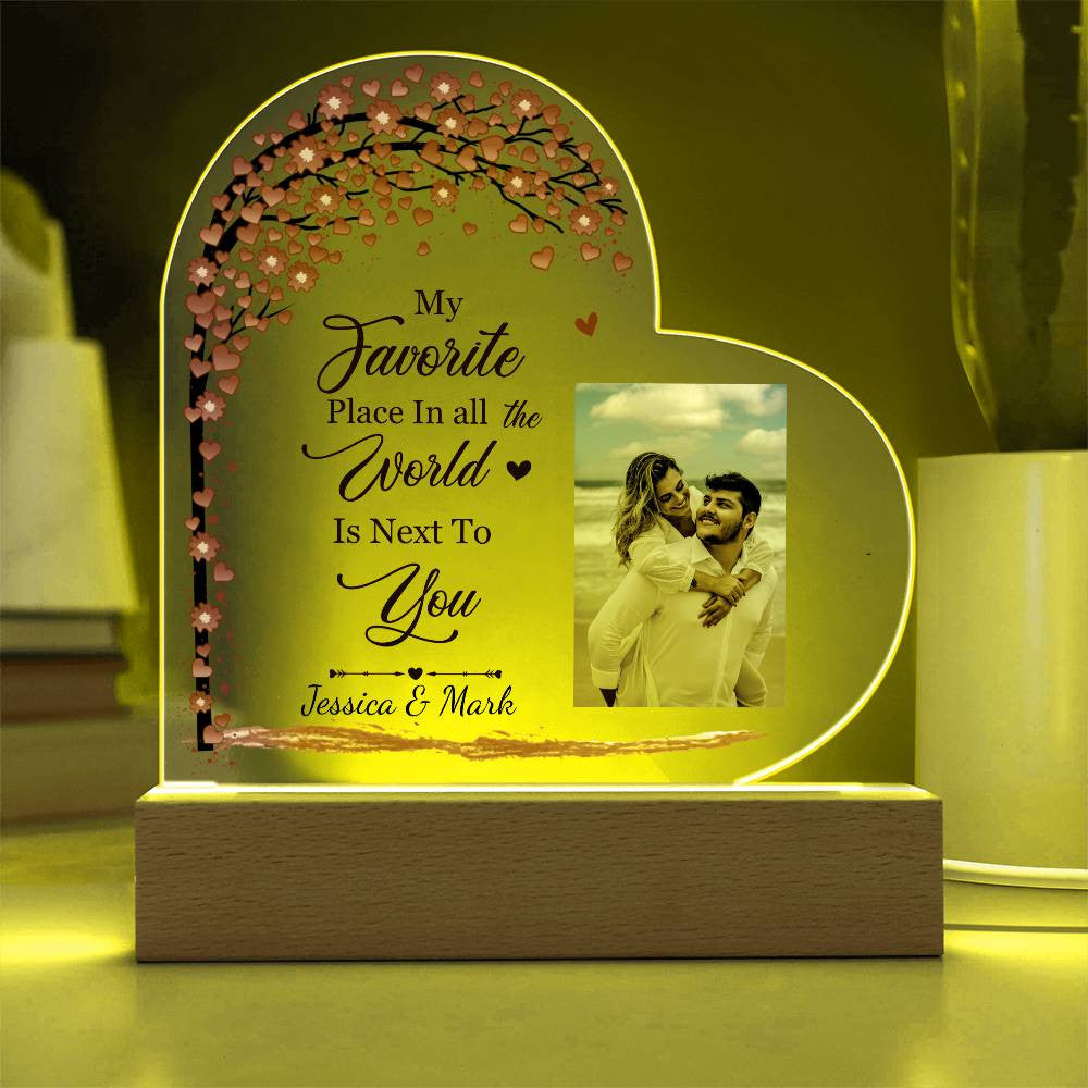 Couple Personalized Plaque Photo Gift for Anniversary Valentines or Birthday.-[Heartfelt Family Gift]