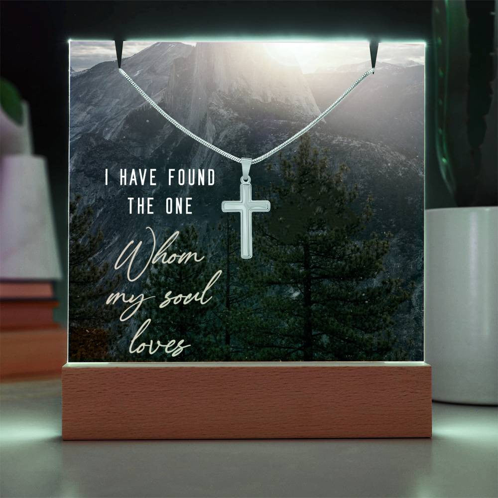 Faith Religious Plaque & Cross Gift Set-[Heartfelt Family Gift]