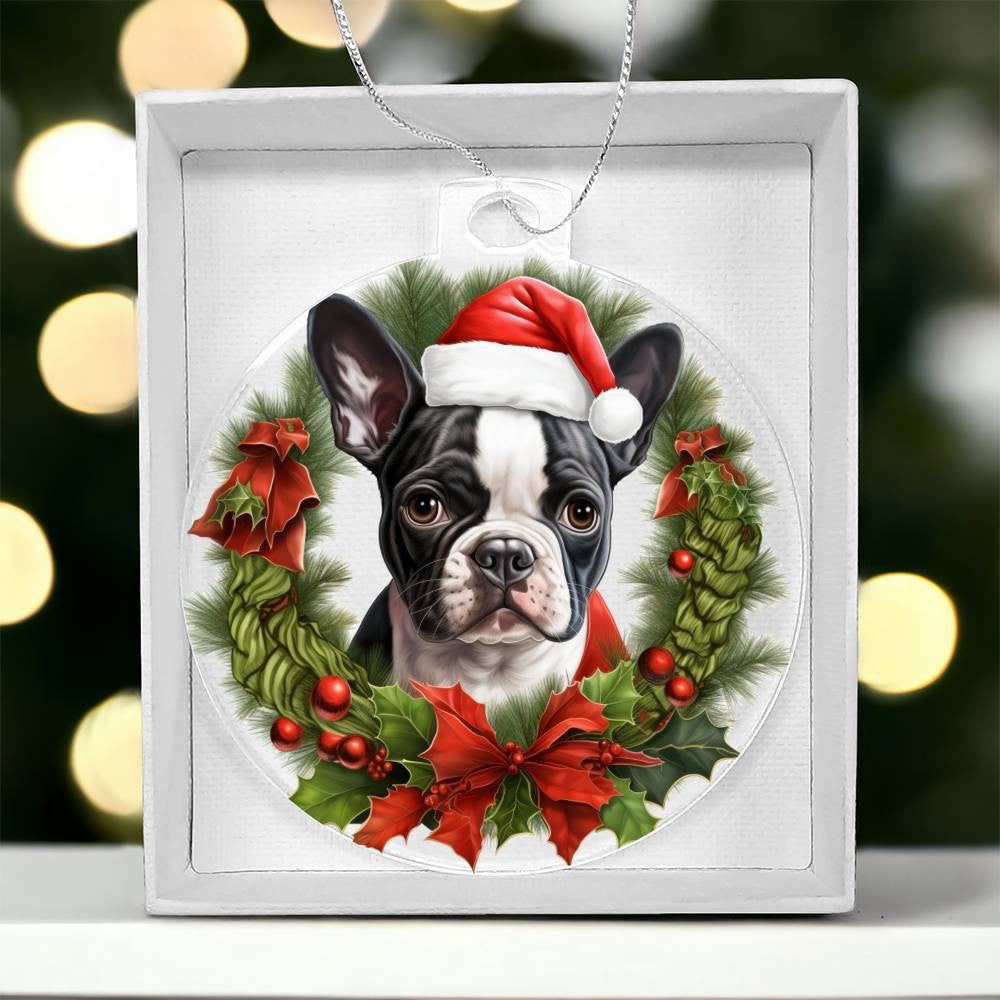 Bull Terrier Dog Acrylic Christmas Ornament-[Heartfelt Family Gift]