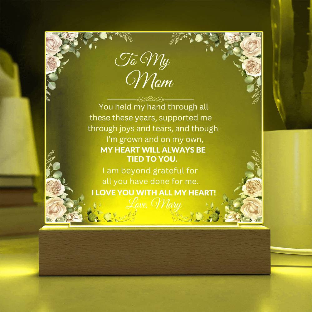 To My Mom Personalized Acrylic Plaque Gift-[Heartfelt Family Gift]