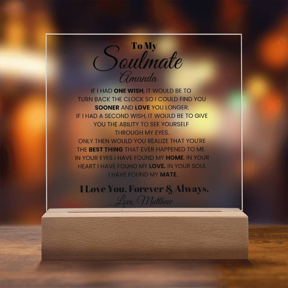 Personalized Soulmate Plaque-[Heartfelt Family Gift]