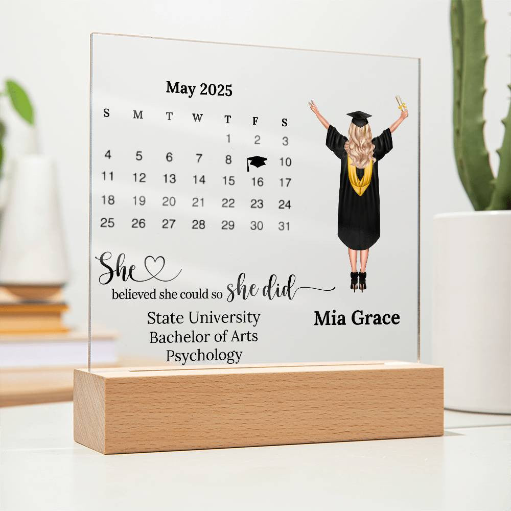 Personalized Graduation Plaque for 2025 Graduate-[Heartfelt Family Gift]