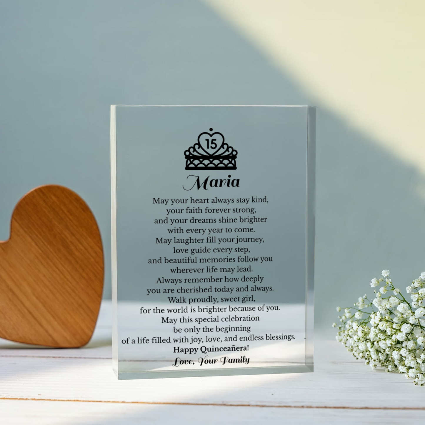 Quinceañera 15th Birthday Plaque Gift