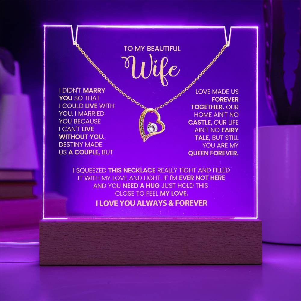 Wife Lighted Jewelry Holder Necklace Gift Set-[Heartfelt Family Gift]