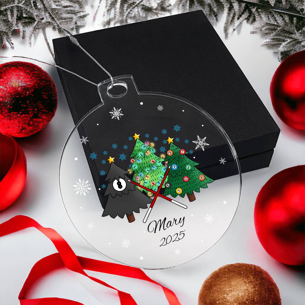 Pool Christmas Tree Ornament Acrylic Ornament Plaque