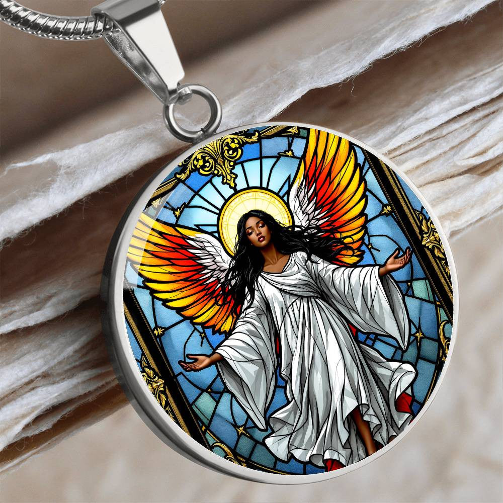 Guardian Angel Necklace with Engraving-[Heartfelt Family Gift]