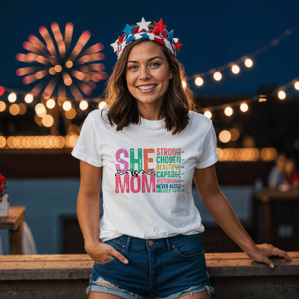 She Is Mom T-Shirt-[Heartfelt Family Gift]