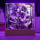 African Violet Lighted Plaque-[Heartfelt Family Gift]