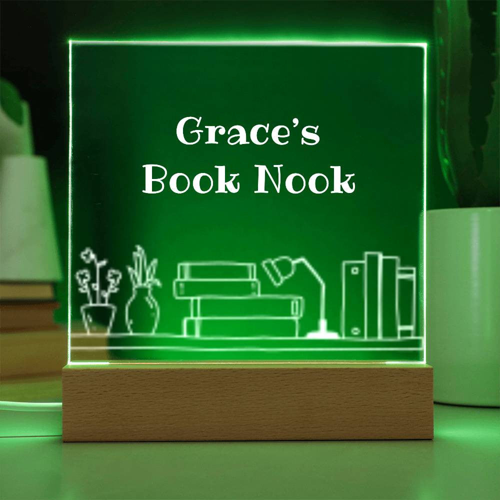 Book Nook Personalized Plaque for Reader-[Heartfelt Family Gift]