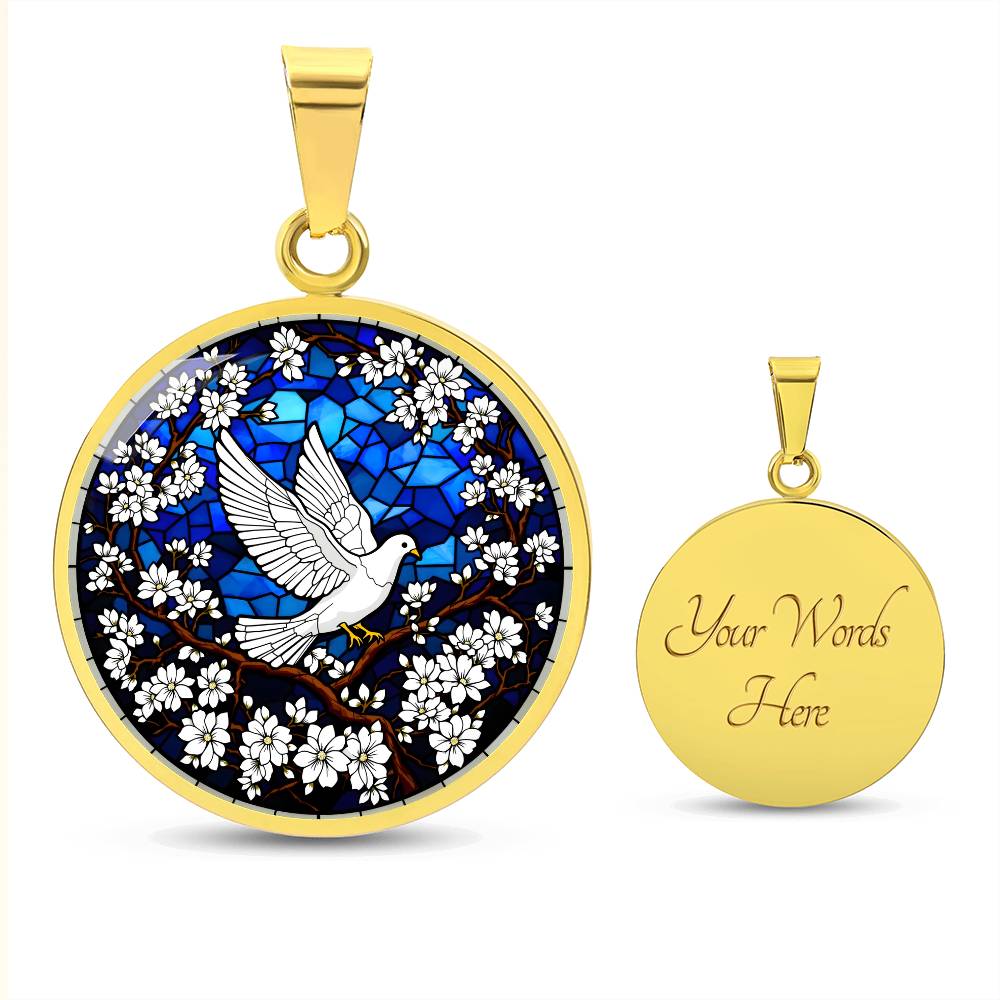 Personalized Dove Pendant Necklace
