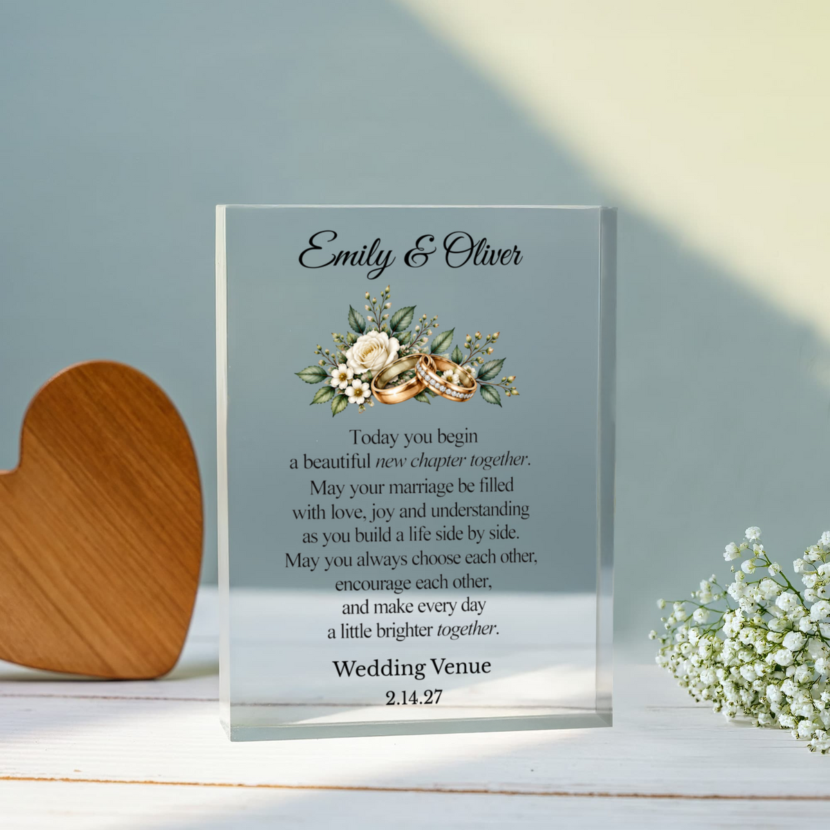 Personalized Wedding or Anniversary Plaque for Couple