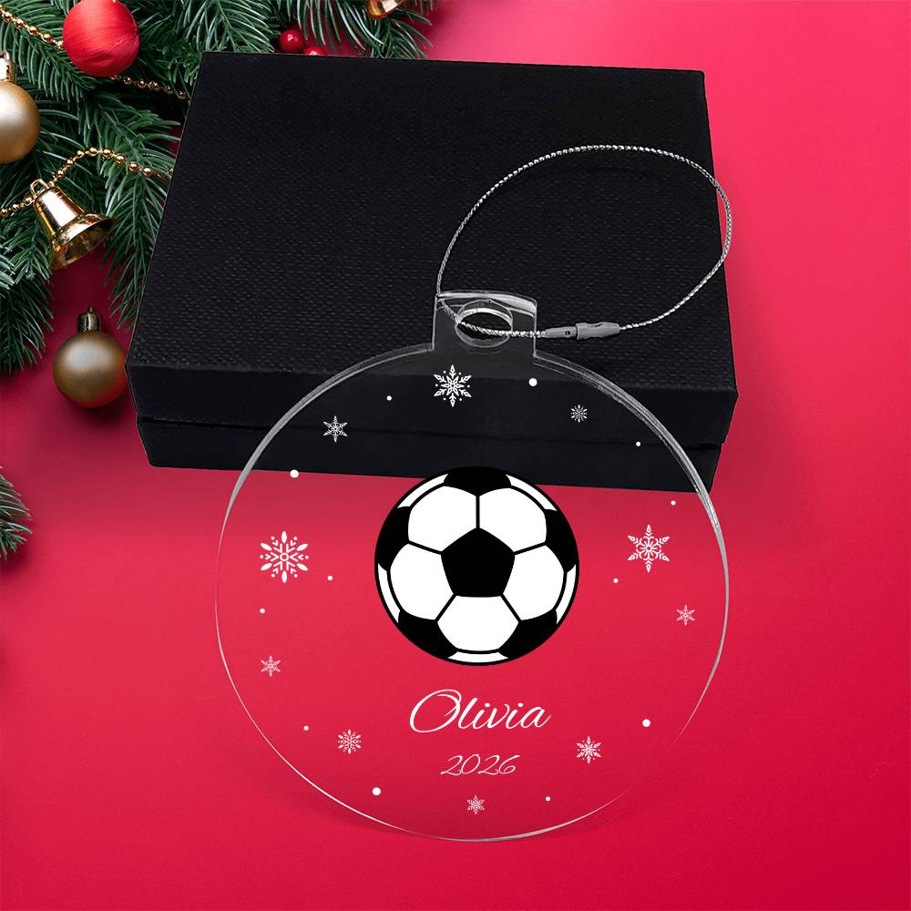 Soccer Christmas tree ornament