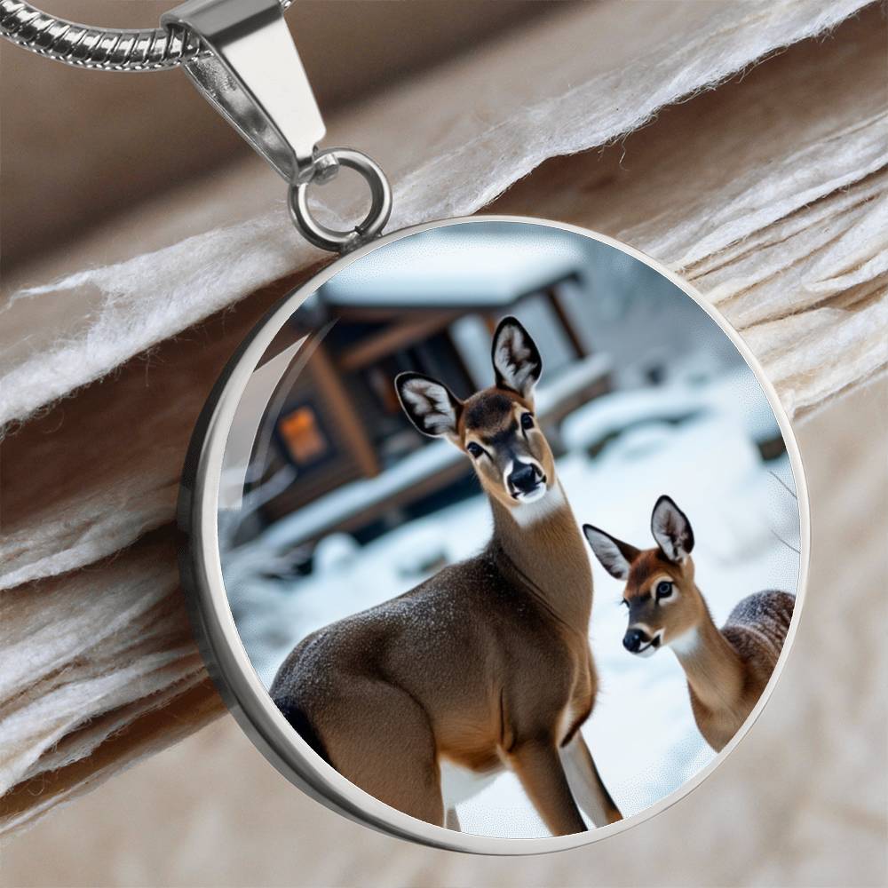 Deer Doe Personalized Pendant Necklace