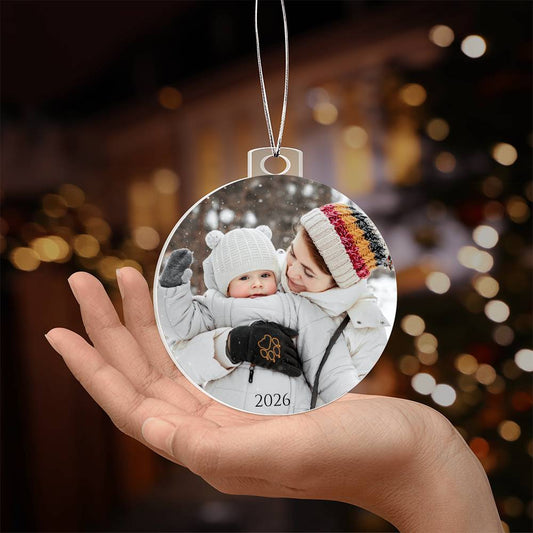 Family Photo Christmas Tree Acrylic Ornament