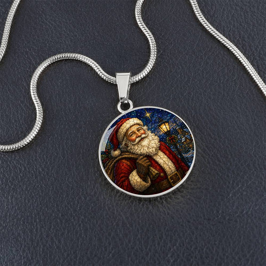Personalized Santa Engraved Necklace