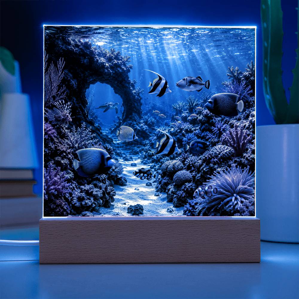 Underwater Coral Reef LED Acrylic Plaque