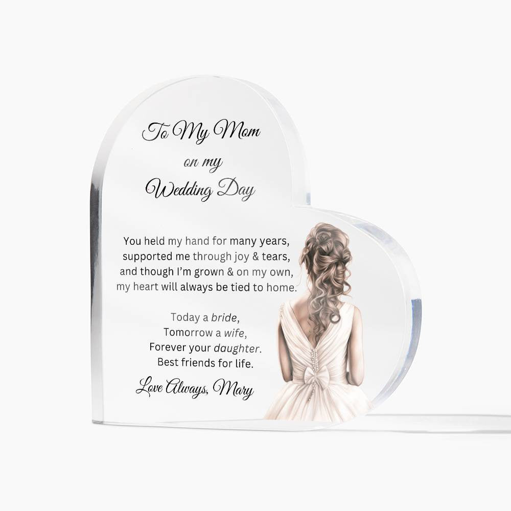 Mother of The Bride Custom Wedding Plaque-[Heartfelt Family Gift]