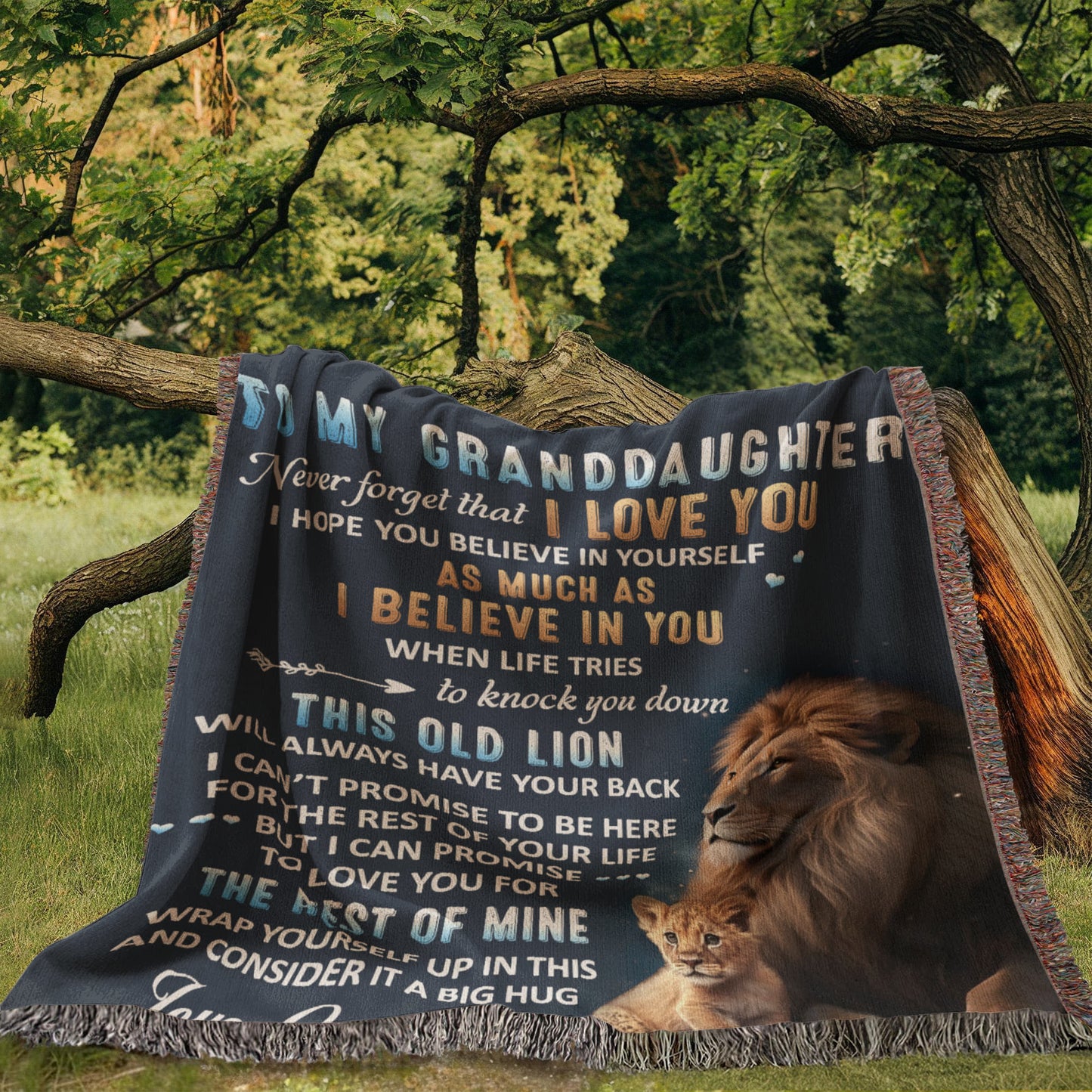 Granddaughter Woven Blanket-[Heartfelt Family Gift]