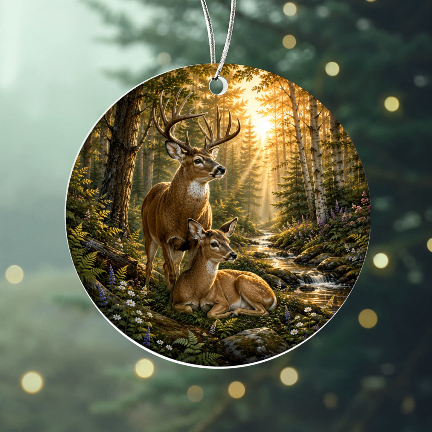 Deer Family Christmas Ornament