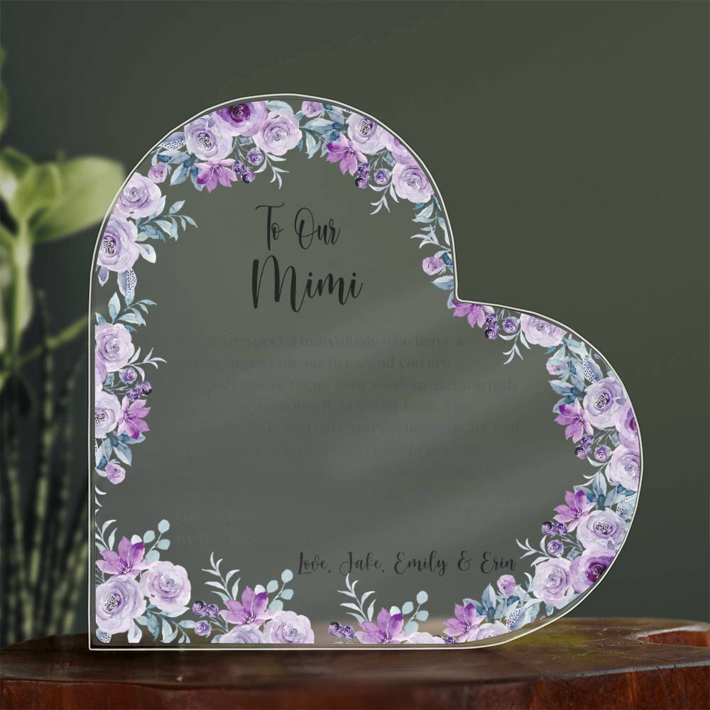 Mimi Acrylic Heart Block