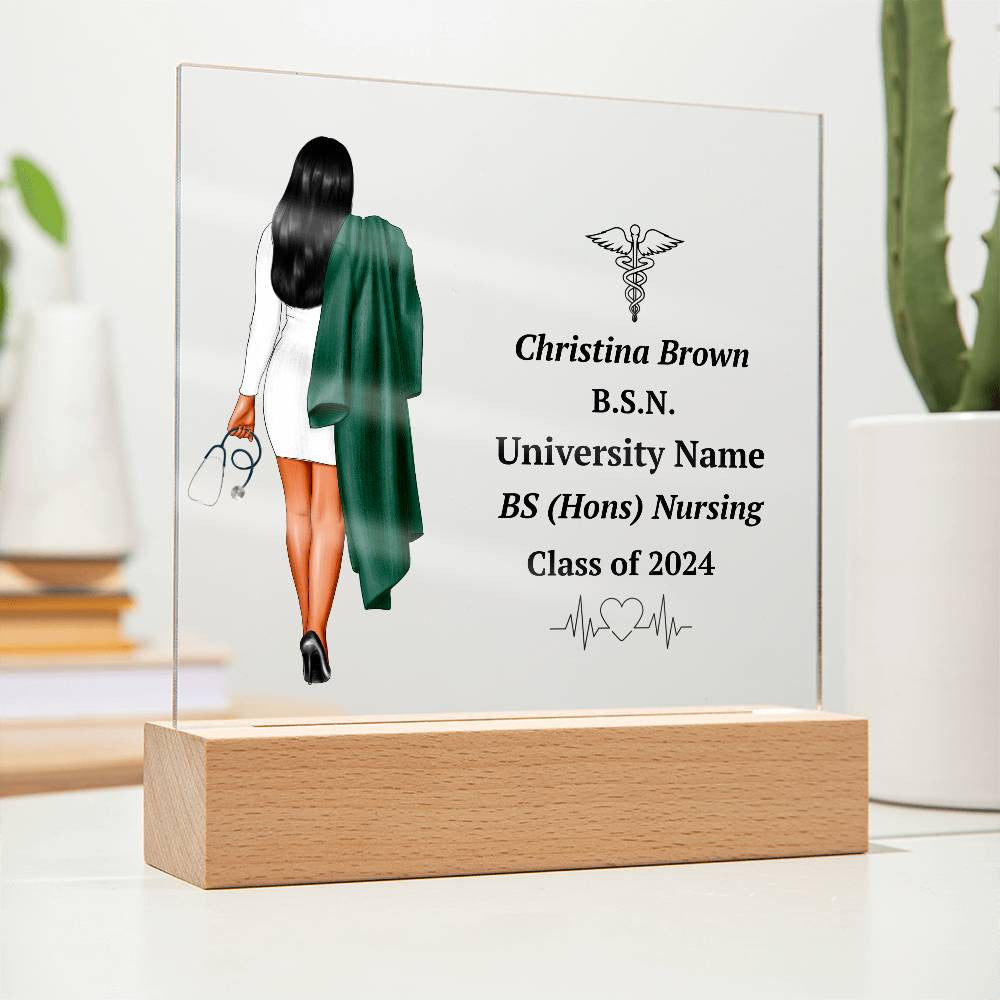 Personalized Nursing Graduation Gift Plaque-[Heartfelt Family Gift]