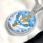 Holy Dove and Cross Necklace with Engraving-[Heartfelt Family Gift]