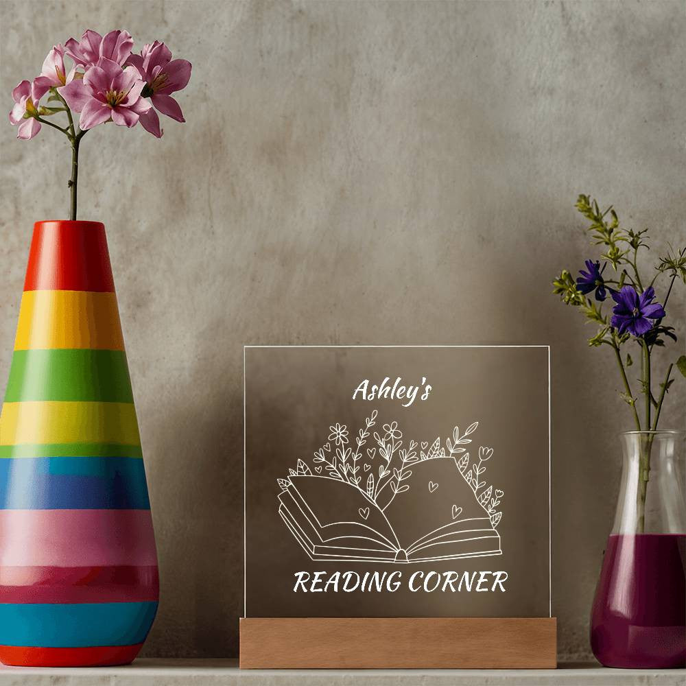 Personalized Book Nook LED Lighted Plaque-[Heartfelt Family Gift]