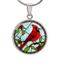 Cardinal Engraved Necklace in Gold or Silver-[Heartfelt Family Gift]