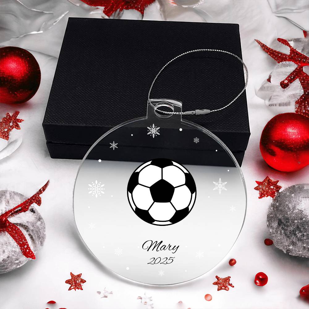 Soccer Christmas tree ornament