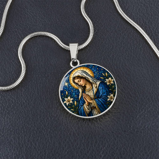 Personalized Virgin Mary Necklace