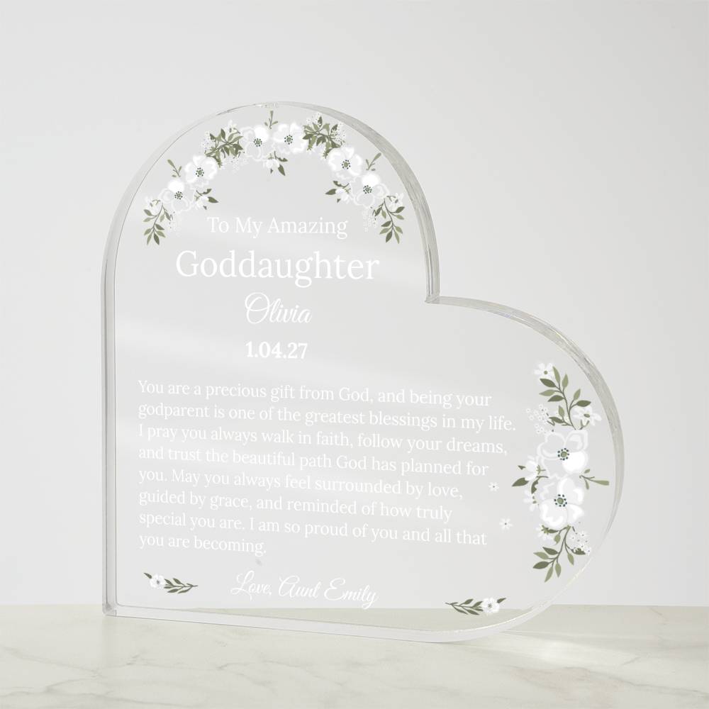 Goddaughter Acrylic Heart Gift