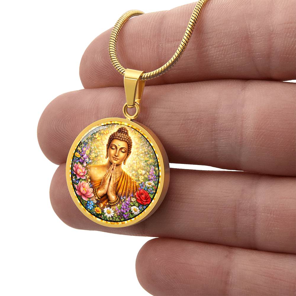 Buddha Engraved Necklace Bracelet or Keychain