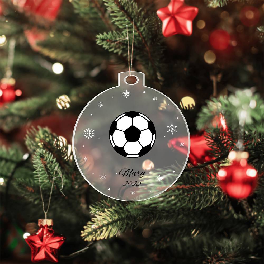 Soccer Christmas tree ornament
