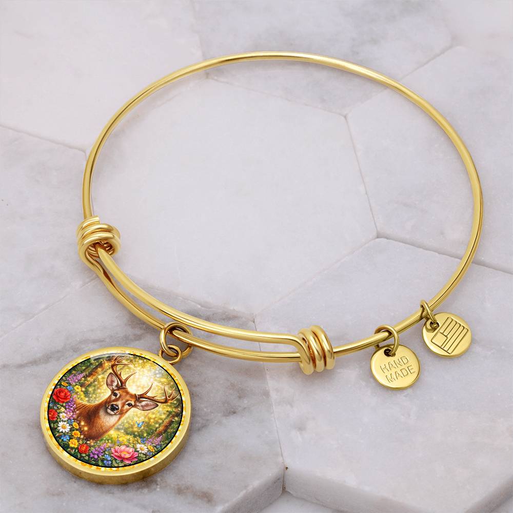 Deer Engraved Necklace Bracelet Keychain