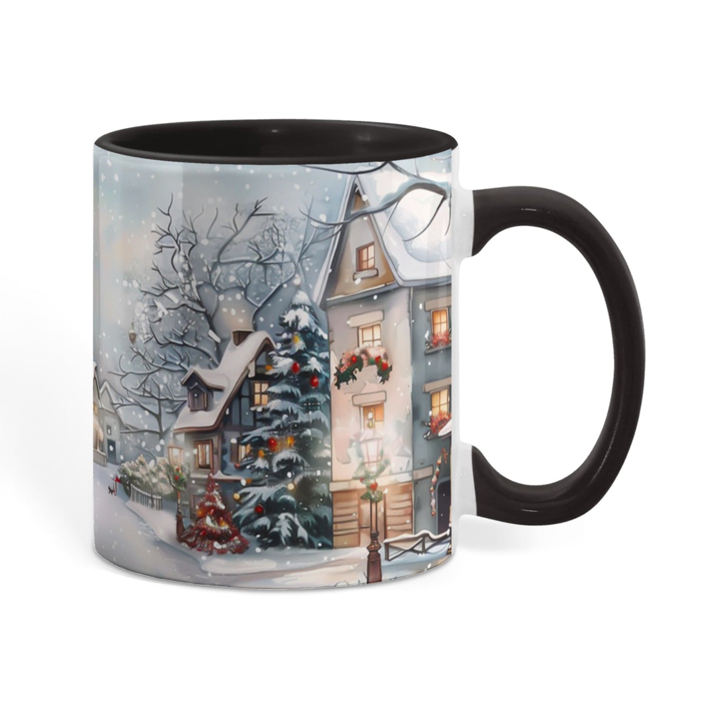 Christmas Winter Wonderland Color Accent Mugs