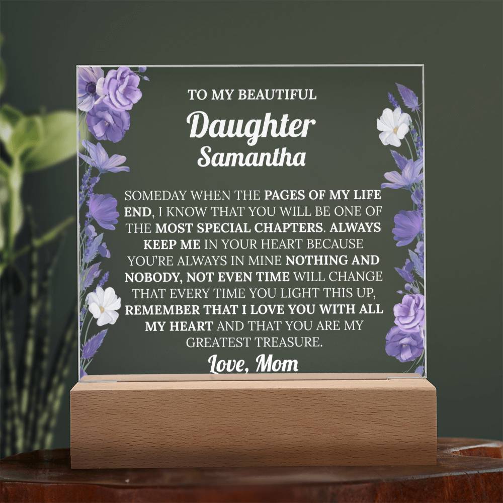 Personalized Daughter Acrylic Plaque