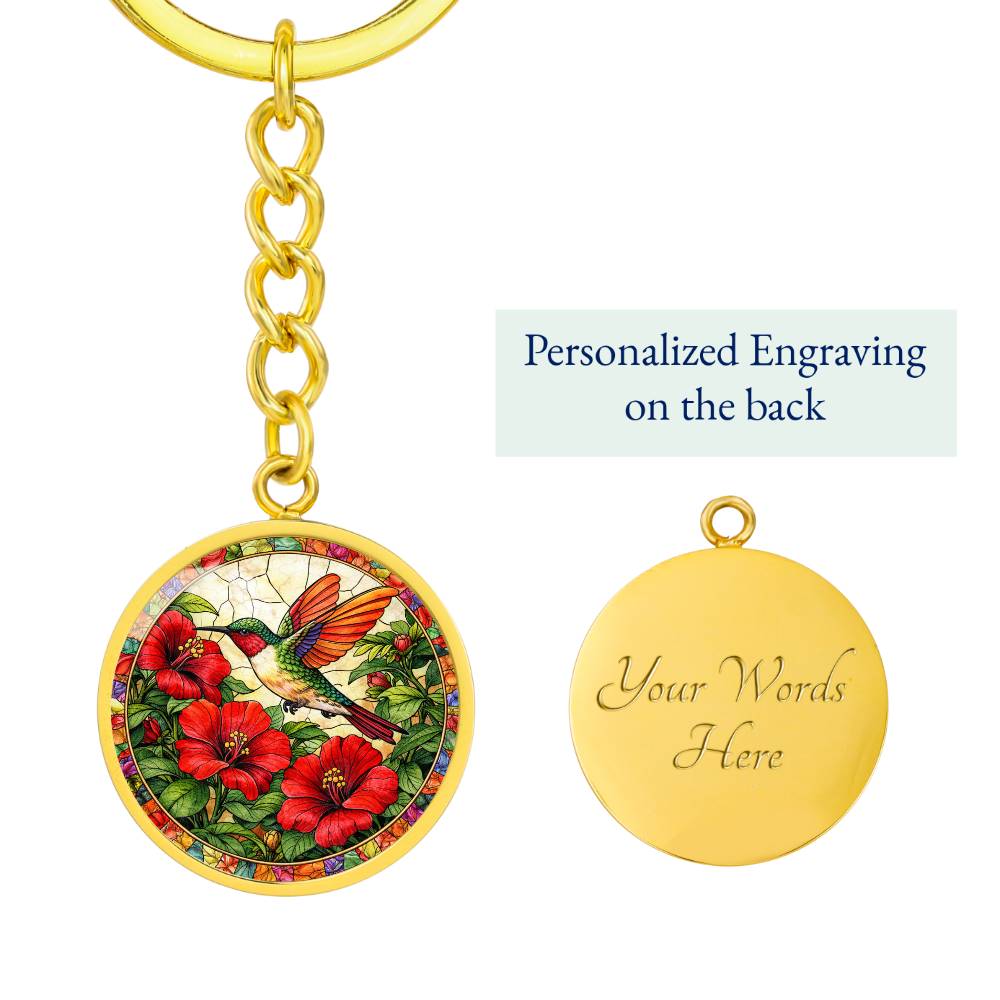 Hummingbird Necklace, Personalized Engraved Jewelry