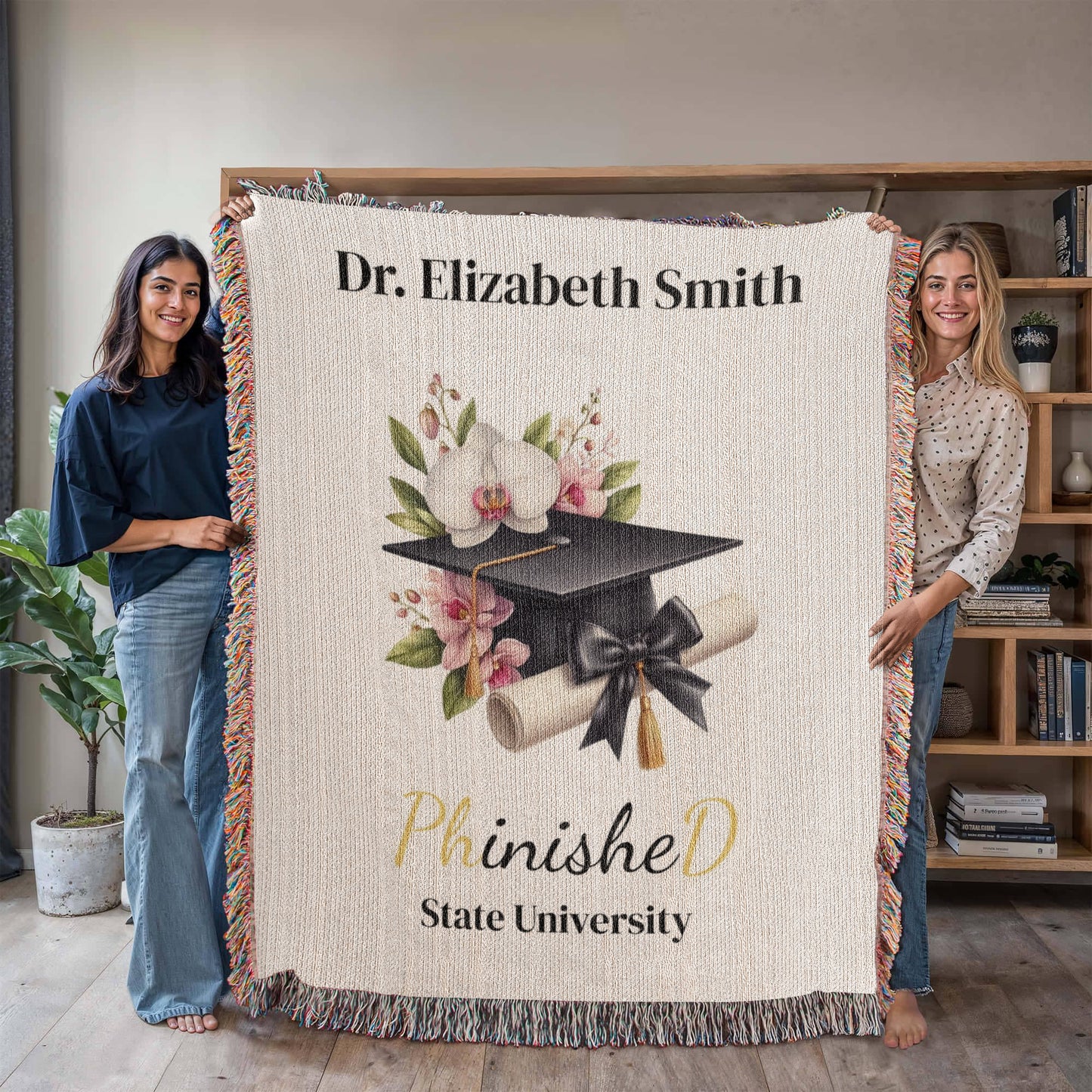 PHD Graduation Gift Blanket for Doctorate Degree